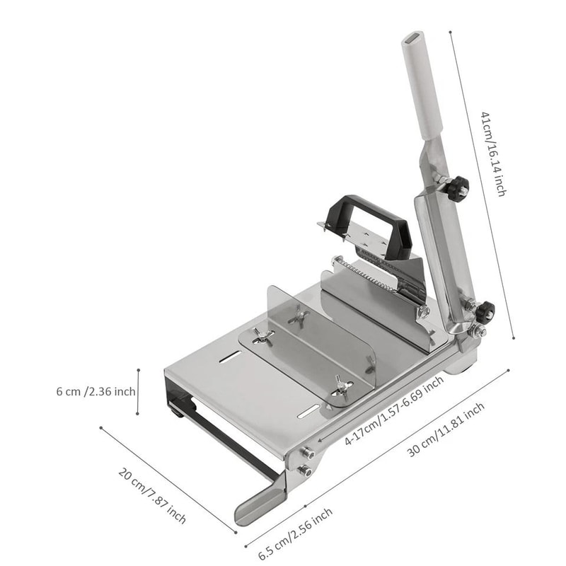 Premium Manual Meat Slicer Heavy Duty Stainless Steel Slicer Frozen Meat Cutter 3