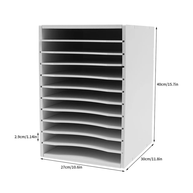 File Organizer Vertical Desktop Sorter With Removable Dividers 1