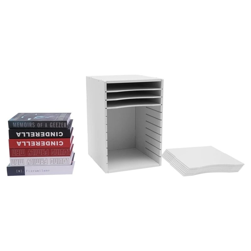 File Organizer Vertical Desktop Sorter With Removable Dividers 3