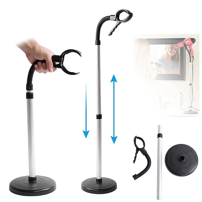 Premium Hands Free Hair Dryer Stand Suction Cup Mount Holder 2