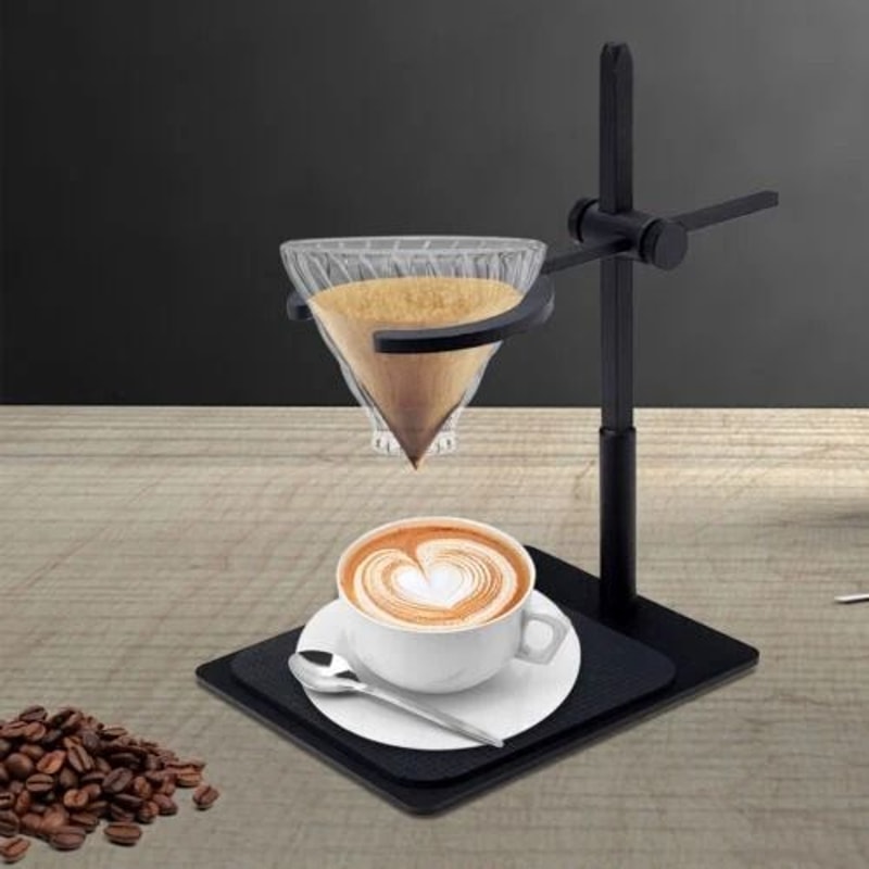 Adjustable Pourover Coffee Dripper Stand With Nonslip Silicone Pad 0