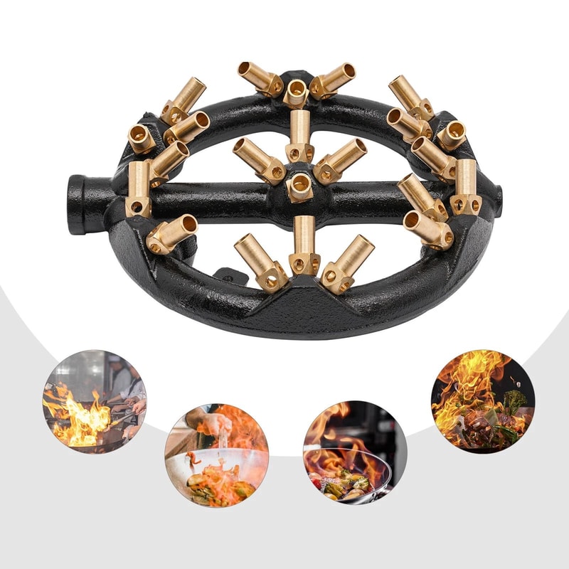Natural Gas Wok Burner Cast Iron High Heat Chinese Wok Stove 10