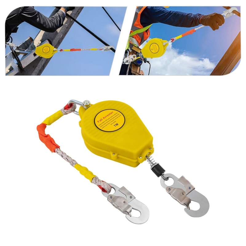 Self Retracting Lifeline Fall Arrest Lanyard Safety Rope 9