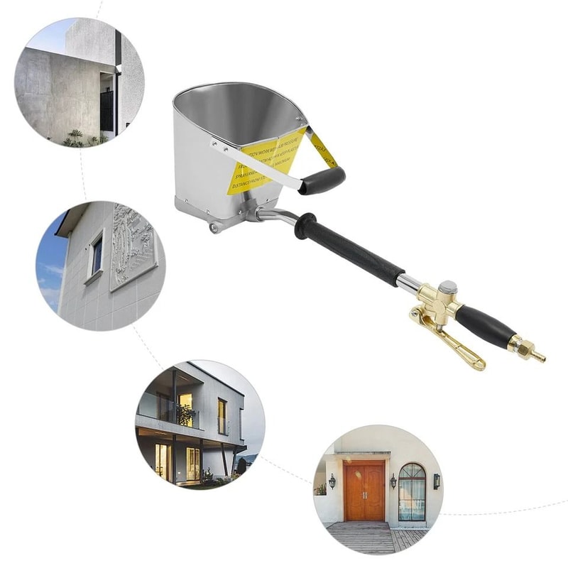Heavy Duty Mortar Hopper Gun Concrete Wall Plaster Sprayer Tool 1