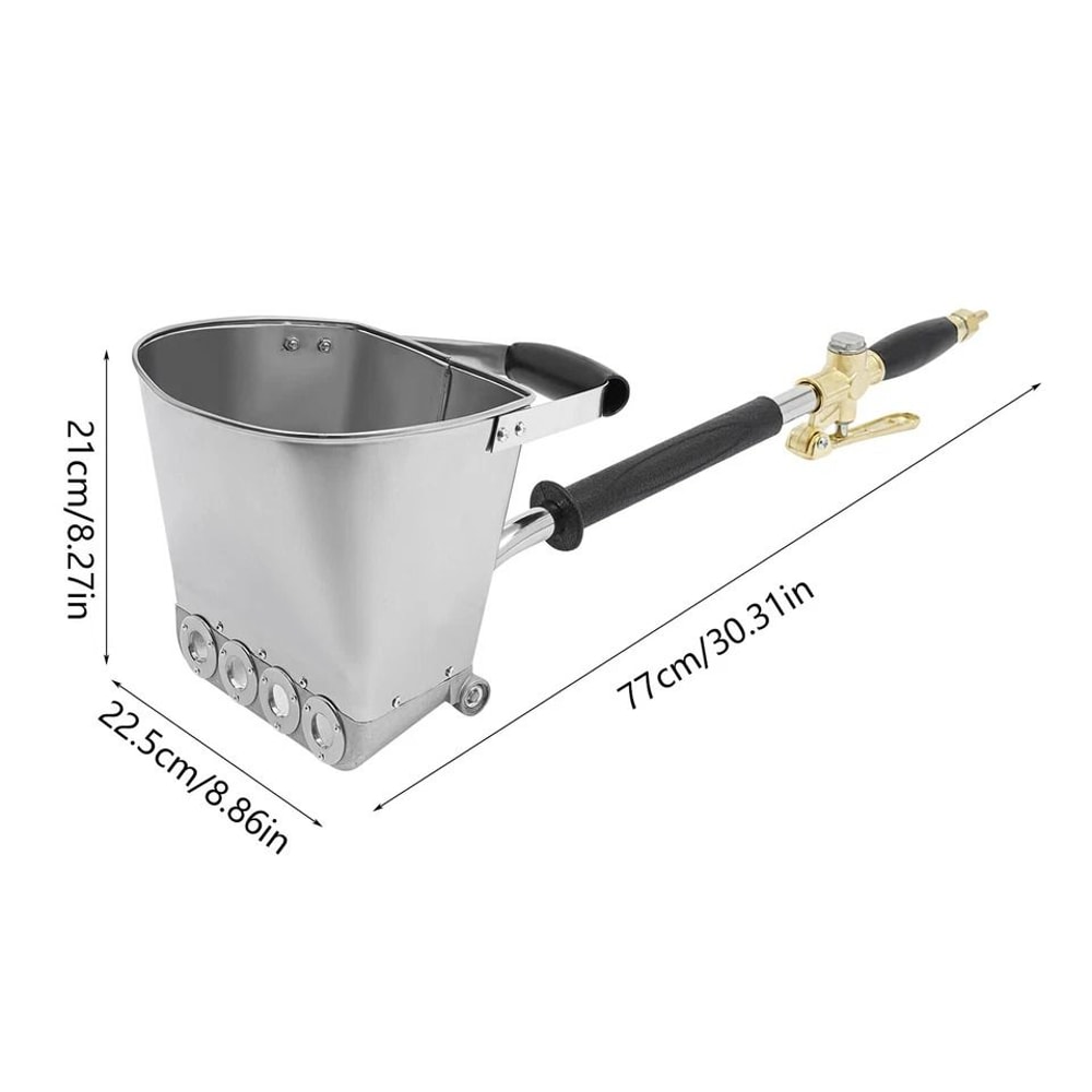 Heavy Duty Mortar Hopper Gun Concrete Wall Plaster Sprayer Tool 2