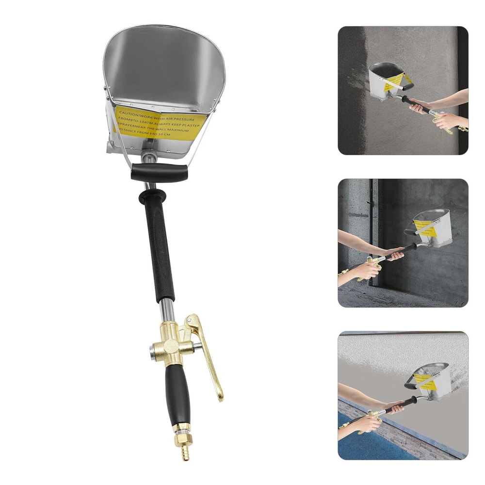 Heavy Duty Mortar Hopper Gun Concrete Wall Plaster Sprayer Tool 7