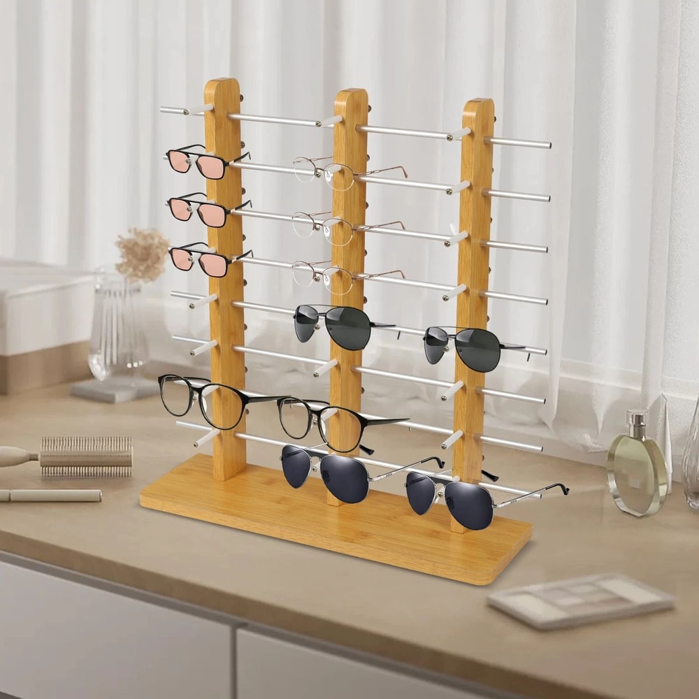 Premium Multi Layer Wood Sunglass Display Rack For Eyewear Jewelry 0