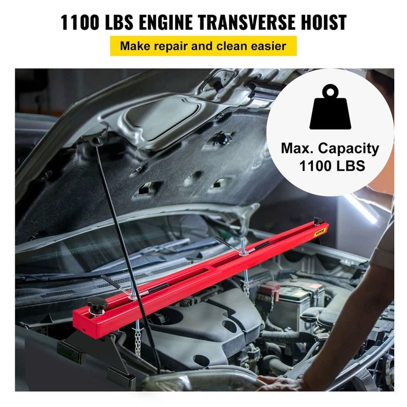 Capacity Engine Support Bar With Dual Hook Transverse Lifter Motor Hoist 2