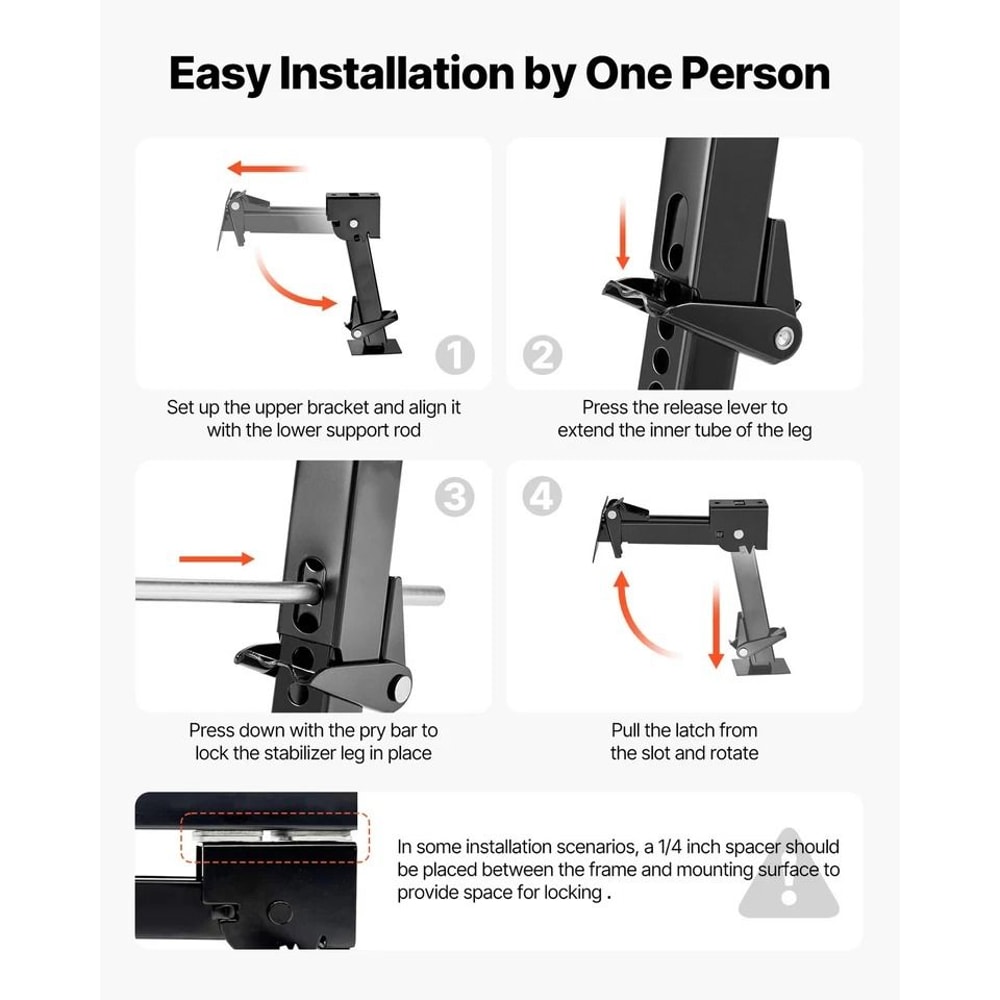 HeavyDuty RV Stabilizer Jack Adjustable SwingDown Trailer Support Jack 3