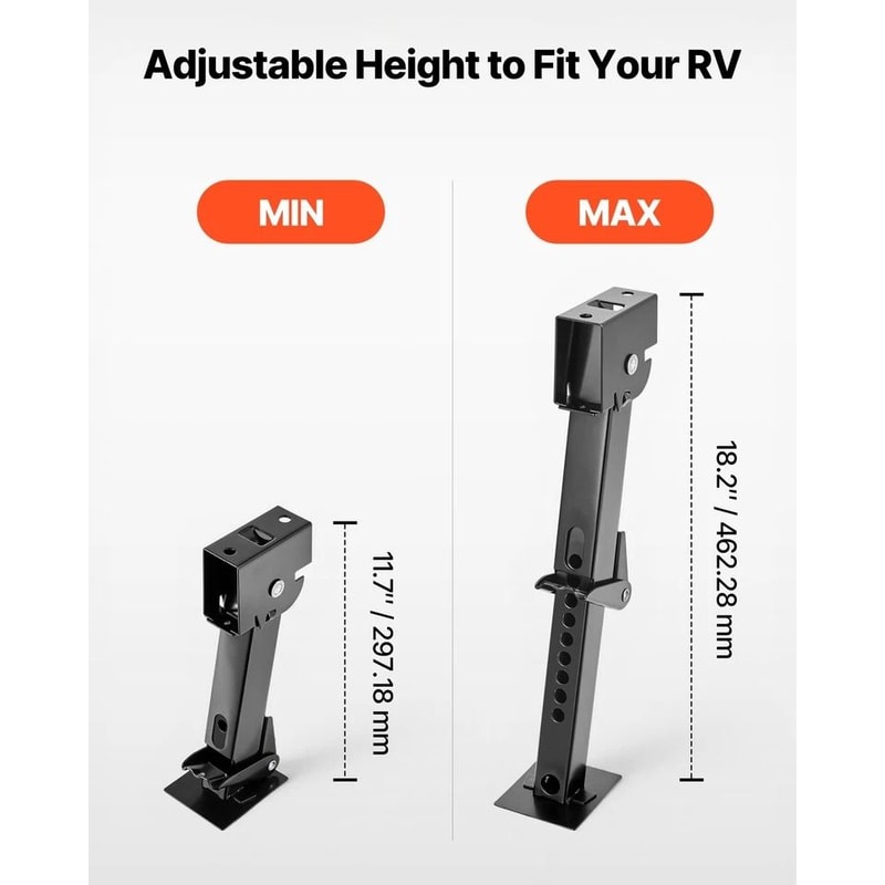 HeavyDuty RV Stabilizer Jack Adjustable SwingDown Trailer Support Jack 2