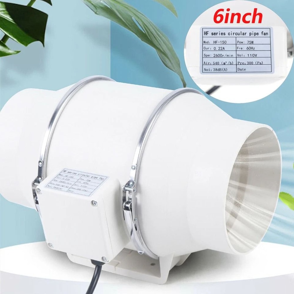 Quiet Ventilation Fan Inline Duct Fan Mixed Flow Exhaust 3