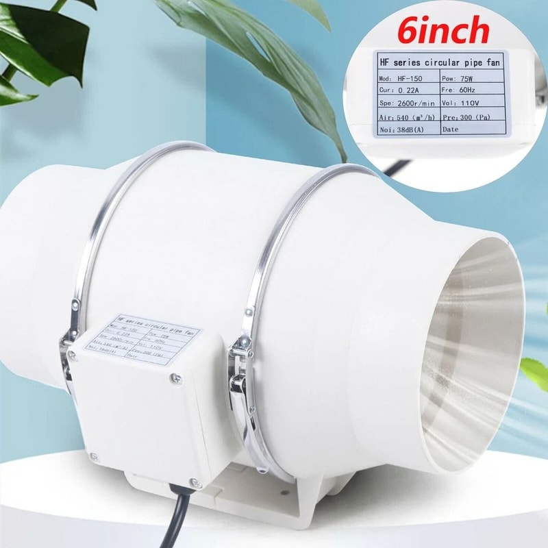 Quiet Ventilation Fan Inline Duct Fan Mixed Flow Exhaust 3