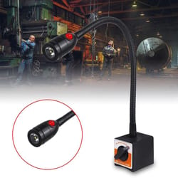 adjustable led work light for cnc machines with magnetic gooseneck base