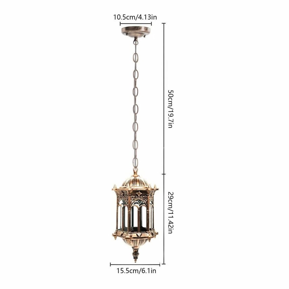 Vintage Industrial Outdoor Pendant Light Fixture Classic Bronze Ceiling Lamp With Socket 1