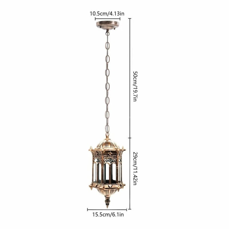 Vintage Industrial Outdoor Pendant Light Fixture Classic Bronze Ceiling Lamp With Socket 1