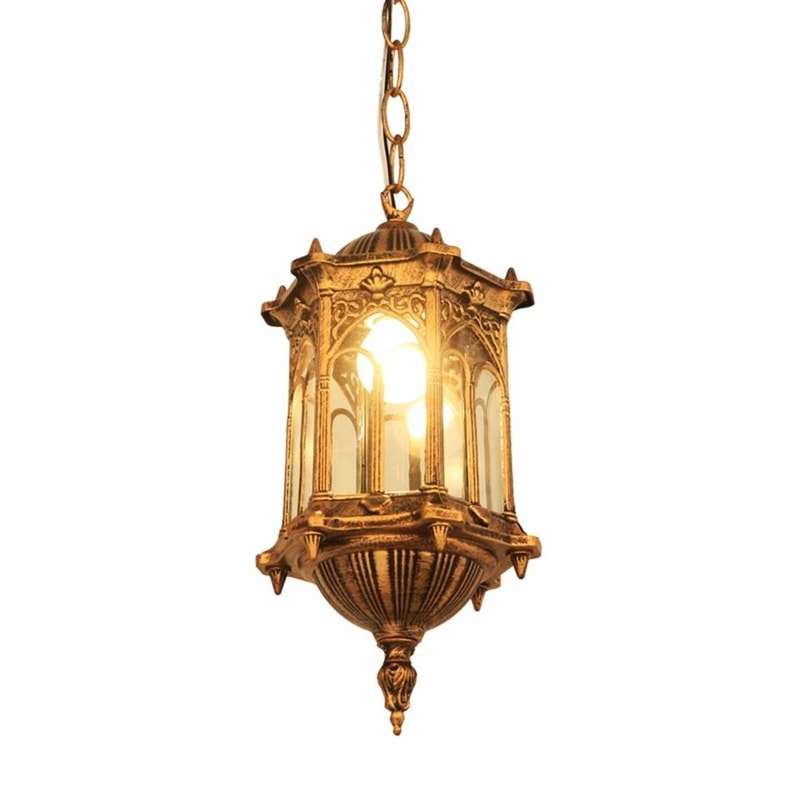 Vintage Industrial Outdoor Pendant Light Fixture Classic Bronze Ceiling Lamp With Socket 3
