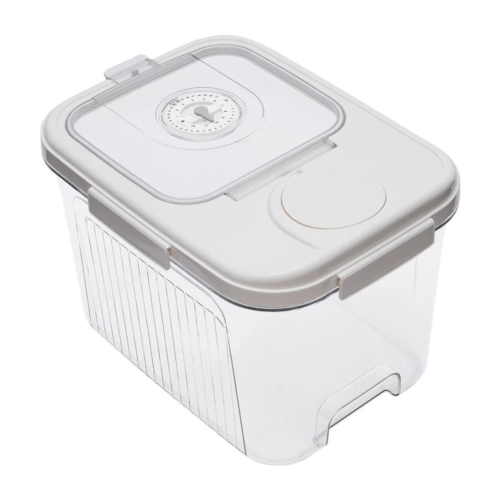 Rice Dispenser Dry Food Storage Container Premium Rice Storage Organizer With Measuring Cup 5