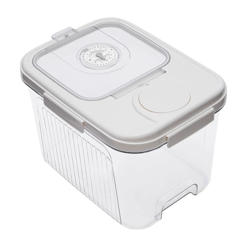 Rice Dispenser Dry Food Storage Container Premium Rice Storage Organizer With Measuring Cup 5