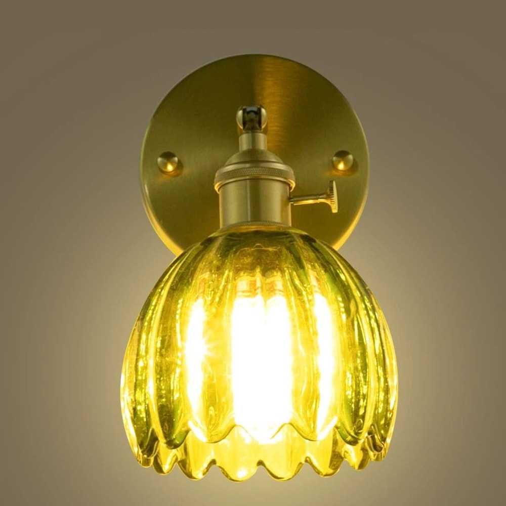Nordic Green Metal Flower Wall Sconce Light For Bedroom 1