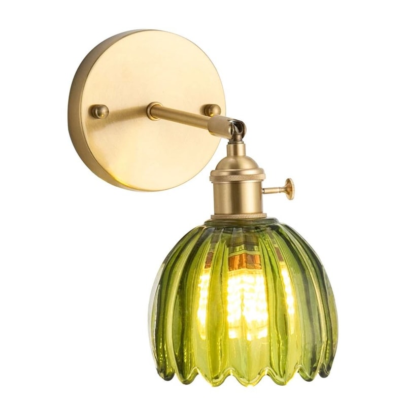 Nordic Green Metal Flower Wall Sconce Light For Bedroom 2