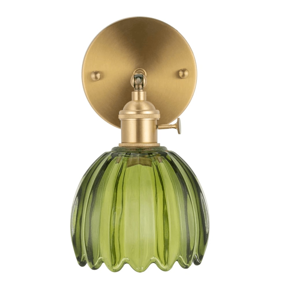 Nordic Green Metal Flower Wall Sconce Light For Bedroom 4