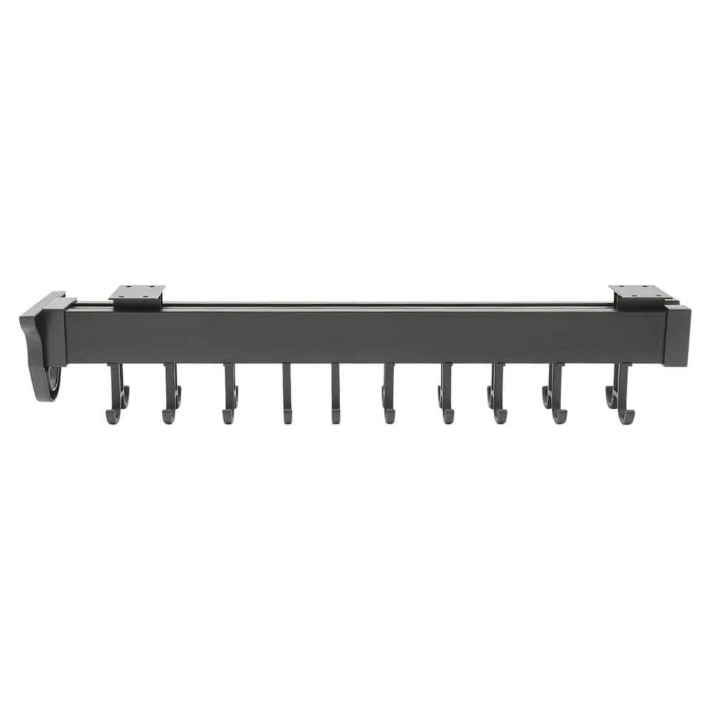 Premium Pull Out Broom Mop Storage Rack Wall Organizer With Hooks 4