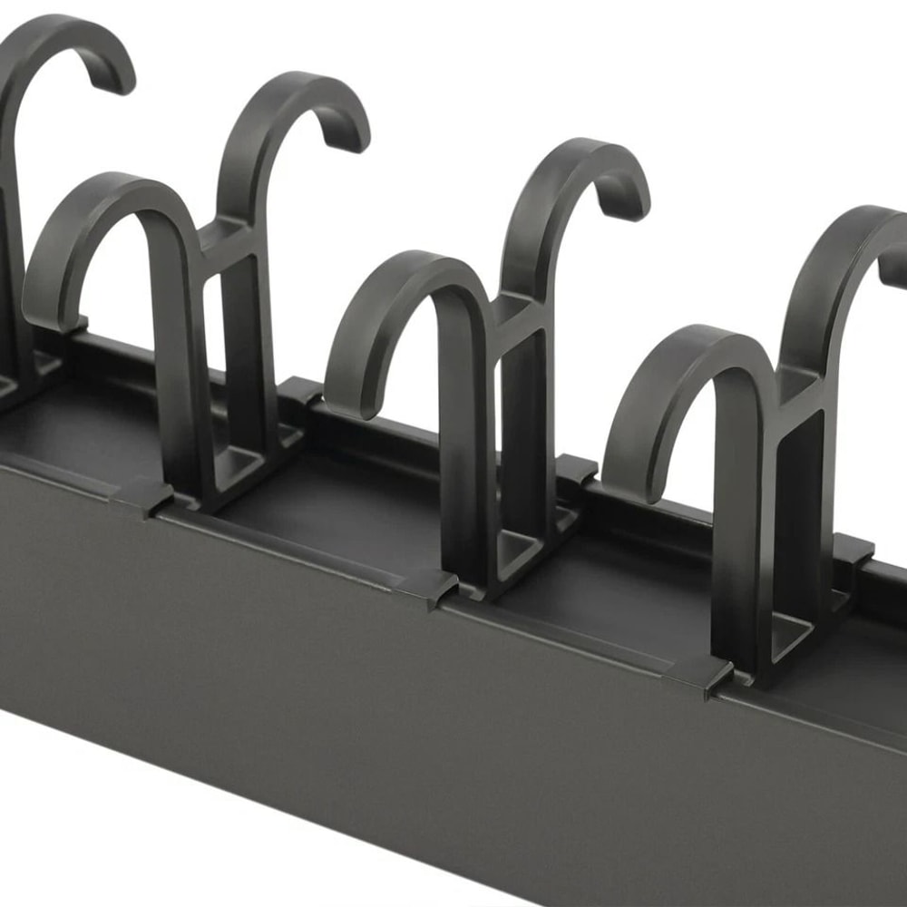 Premium Pull Out Broom Mop Storage Rack Wall Organizer With Hooks 7