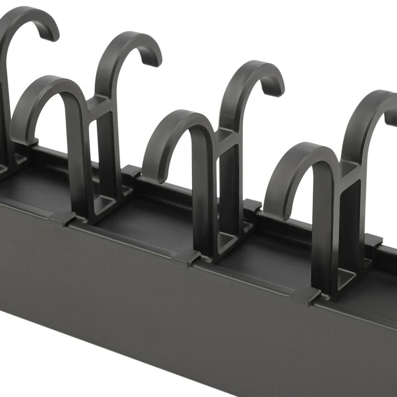 Premium Pull Out Broom Mop Storage Rack Wall Organizer With Hooks 7