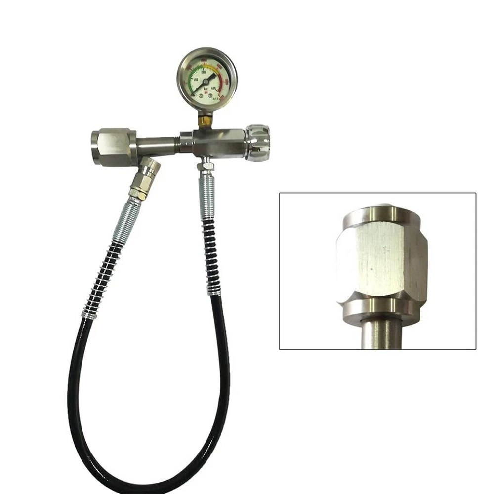 Premium PCP Air Rifle Charging Valve Adapter With Hose Paintball SCBA Compatible 3
