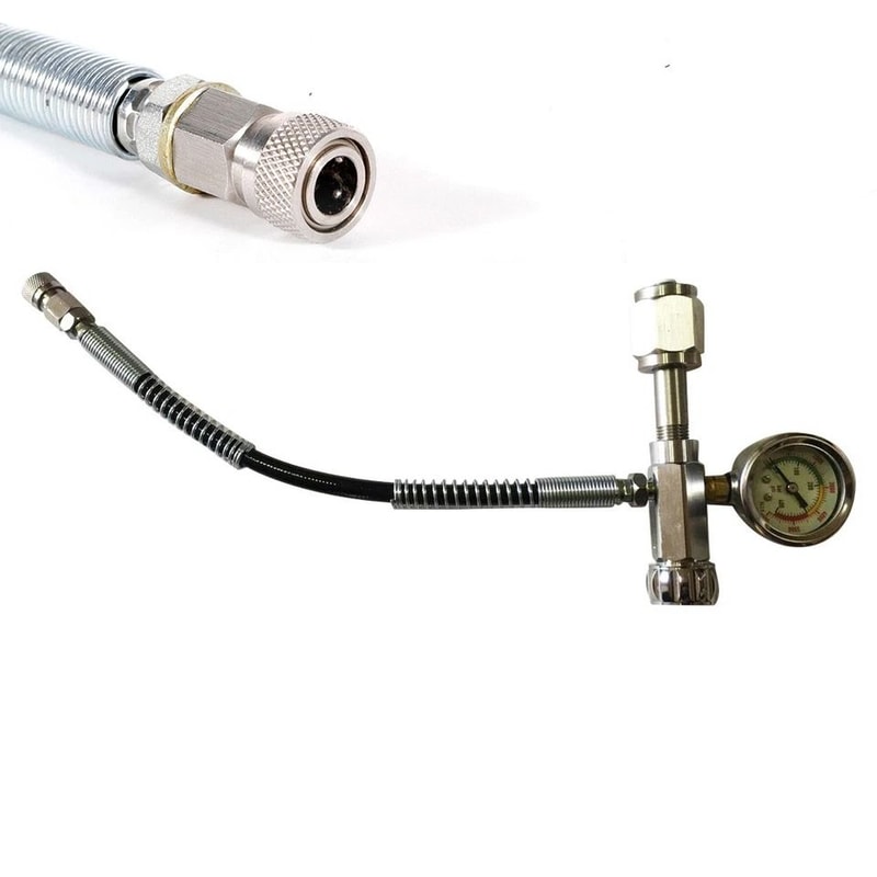 Premium PCP Air Rifle Charging Valve Adapter With Hose Paintball SCBA Compatible 6