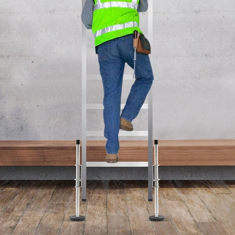 Extension Ladder Stabilizer Ladder Leveler Pair With Adjustable Ladder Feet 1