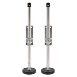 extension ladder stabilizer & ladder leveler pair with adjustable ladder feet