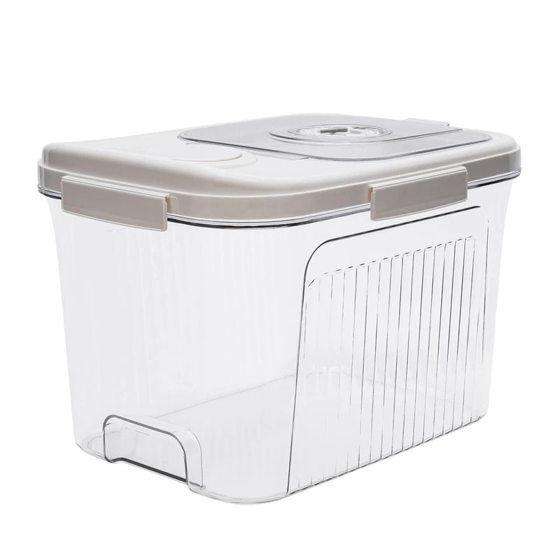 Premium Rice Dispenser Dry Food Storage Container With Measuring Cup Compact Tabletop Storage Box 3