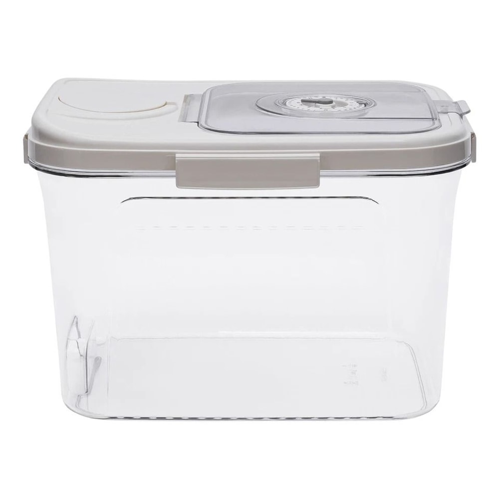 Premium Rice Dispenser Dry Food Storage Container With Measuring Cup Compact Tabletop Storage Box 5