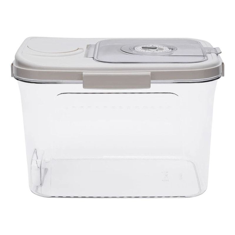 Premium Rice Dispenser Dry Food Storage Container With Measuring Cup Compact Tabletop Storage Box 5