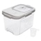 Premium Rice Dispenser Dry Food Storage Container With Measuring Cup Compact Tabletop Storage Box 7