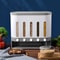 Premium Wall Mounted Dry Food Storage Dispenser Space Saving Cereal Rice Grain Organizer 0
