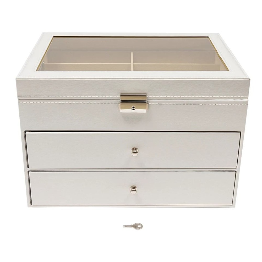 Premium Slot Sunglasses Organizer Drawer With Glass Display Storage 3