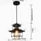 Industrial Rustic Farmhouse Ceiling Light Fixture Vintage Iron Cage Chandelier Pendant For Indoor H 1