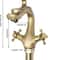 Antique Dragon Brass Faucet For Kitchen Bar Vintage Dual Handle Statement Piece 1