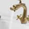 Antique Dragon Brass Faucet For Kitchen Bar Vintage Dual Handle Statement Piece 2
