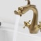 Antique Dragon Brass Faucet For Kitchen Bar Vintage Dual Handle Statement Piece 2