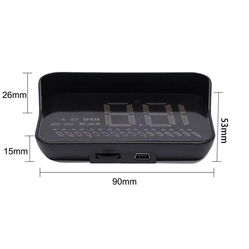 Universal GPS HUD Head Up Display With Digital Speedometer Overspeed Alarm 1