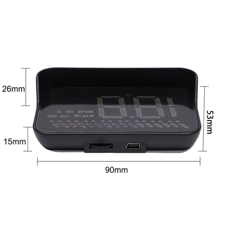 Universal GPS HUD Head Up Display With Digital Speedometer Overspeed Alarm 1