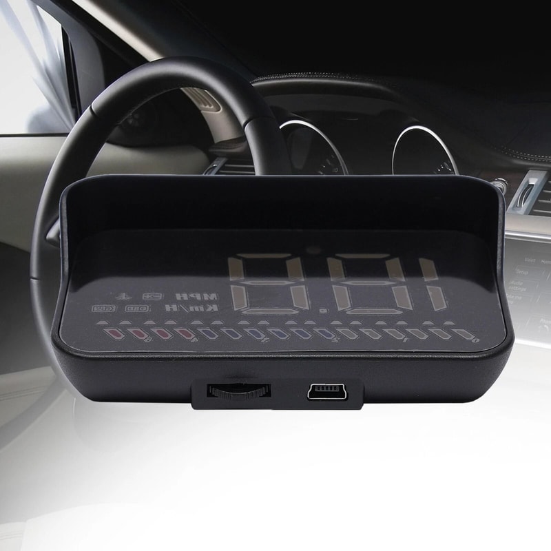 Universal GPS HUD Head Up Display With Digital Speedometer Overspeed Alarm 0