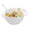 Elegant White Ceramic Soup Tureen With Glass Lid Ladle Durable Kitchen Serveware 3
