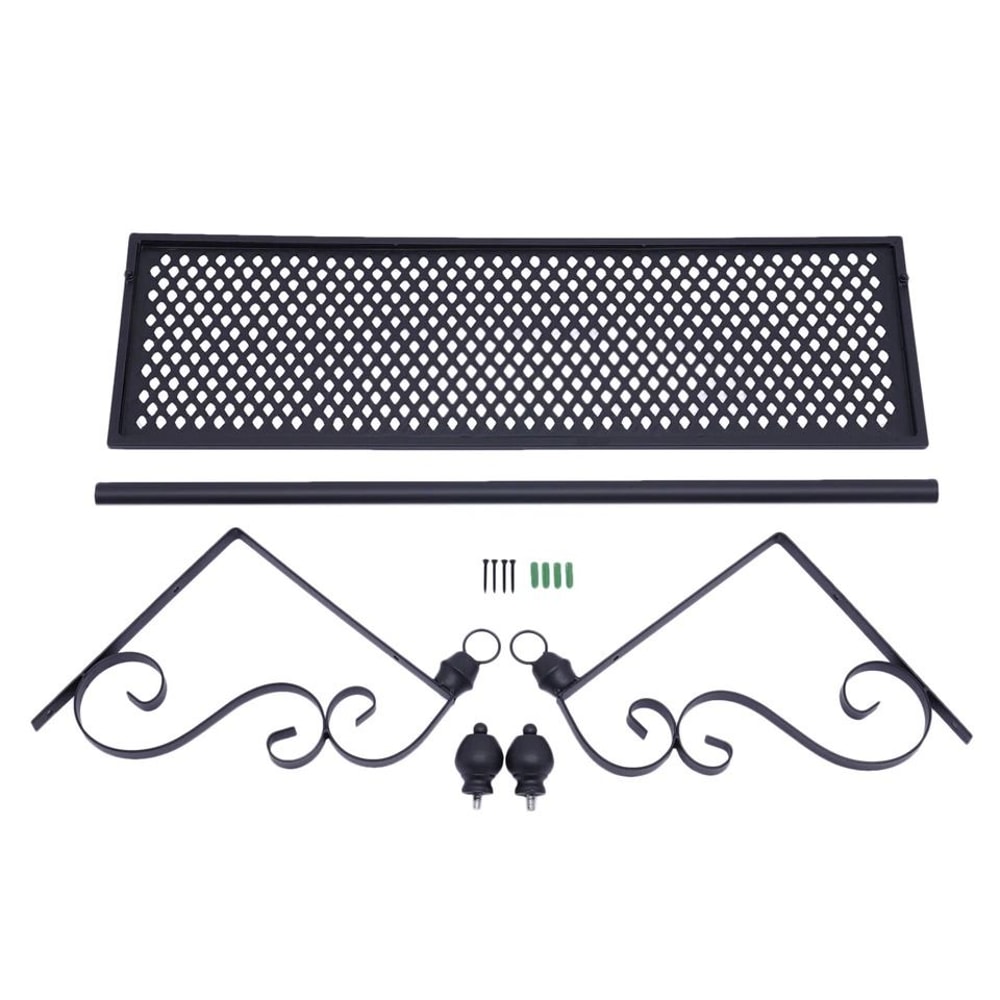 Durable Wall Mounted Coat Rack With Wrought Iron Coat Rack Shelf Hanging Rod Space Saving Closet O 2