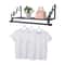 Durable Wall Mounted Coat Rack With Wrought Iron Coat Rack Shelf Hanging Rod Space Saving Closet O 0