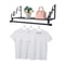Durable Wall Mounted Coat Rack With Wrought Iron Coat Rack Shelf Hanging Rod Space Saving Closet O 0