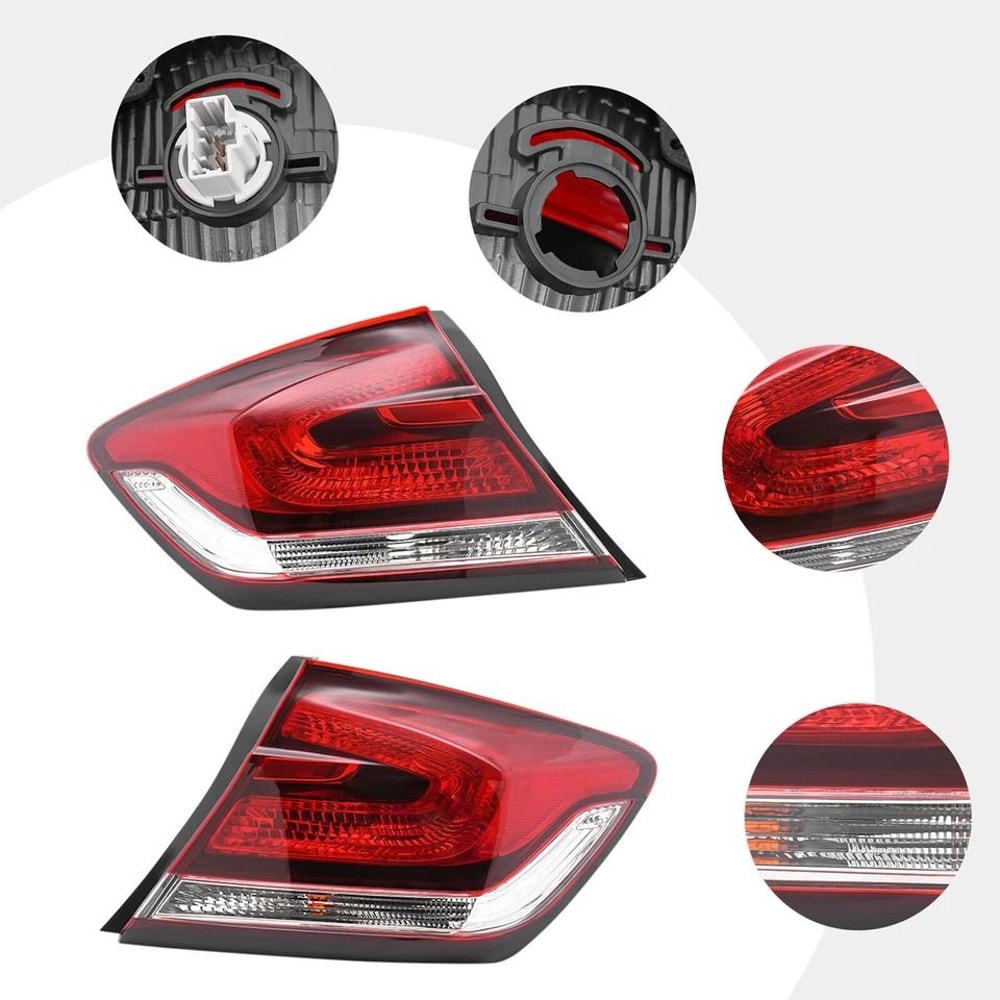 Honda Civic Tail Light Set Left Right Rear Brake Lamps 5